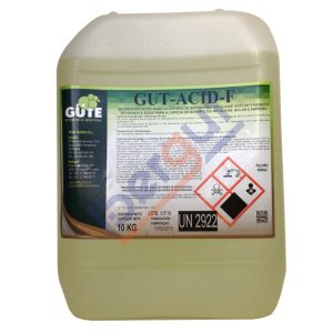 GUT-ACID-F – DETERGENTE ÁCIDO PARA A LIMPEZA DE SUPERFÍCIES METÁLICAS, SOLOS E PAREDES