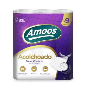 PAPEL HIGIÉNICO AMOOS 3 FLS QUILTED (63 UNID)