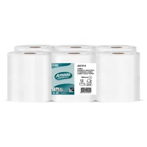 PAPEL HIGIÉNICO AMOOS 2 FLS JUMBO 214S (12 UNID)